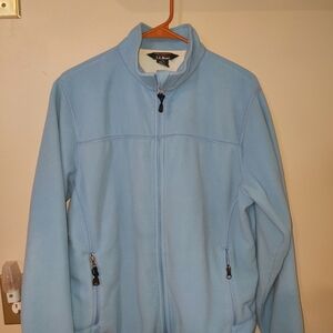 L.L. Bean Blue Lightweight Shirt Jacket with Stand-Up Collar
